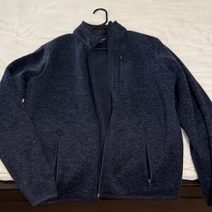 Tailor Vintage Dark Blue Zip-Up Sweater